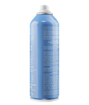 Blue spray can with white cap on a white background