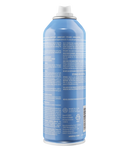 Blue aerosol can with white cap on a white background