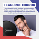 BarberMate Teardrop Mirror Black