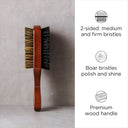 Diane No. D8115 2-Sided Club Brush With Boar Bristles