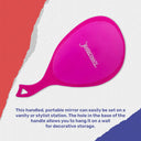 BarberMate Teardrop Mirror Pink