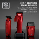 BaBylissPRO FXONE LO-PROFX High Performance Compact Clipper - Red #FX82RD