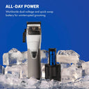 BaBylissPRO Limited Edition FXONE All-Metal Interchangeable Battery CLIPPER Transparent White FrostByte #FX899TW