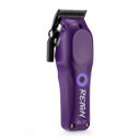 Purple hair clipper with 'Reign' branding on a white background