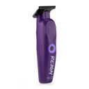 Purple hair trimmer with 'Reign' branding on a white background