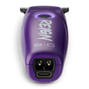 Purple grooming tool with 'REIGN s/c' branding on a white background