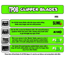 TPOB CLIPPER BLADES CHART