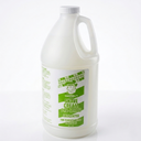 A large white plastic jug of Campbell's Shave Cream Pre-Mixed Unscented, featuring a white and green label with a cow logo, set against a plain white background.