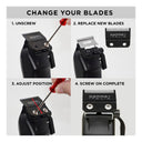 Gamma Replacement Stainless Steel Deep Tooth Trimmer Blade GPMSDTB