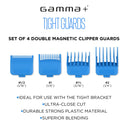 Gamma Dub Magnetic Tight Clipper Guards 4 Pack Cyan Blue #GPTGB