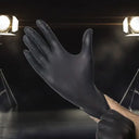 StyleCraft Studio – Professional Black Nitrile Latex Free Gloves with Textured Grip - 100 Count