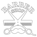 Shear & Comb Barber Shop Vinyl Cling Decal